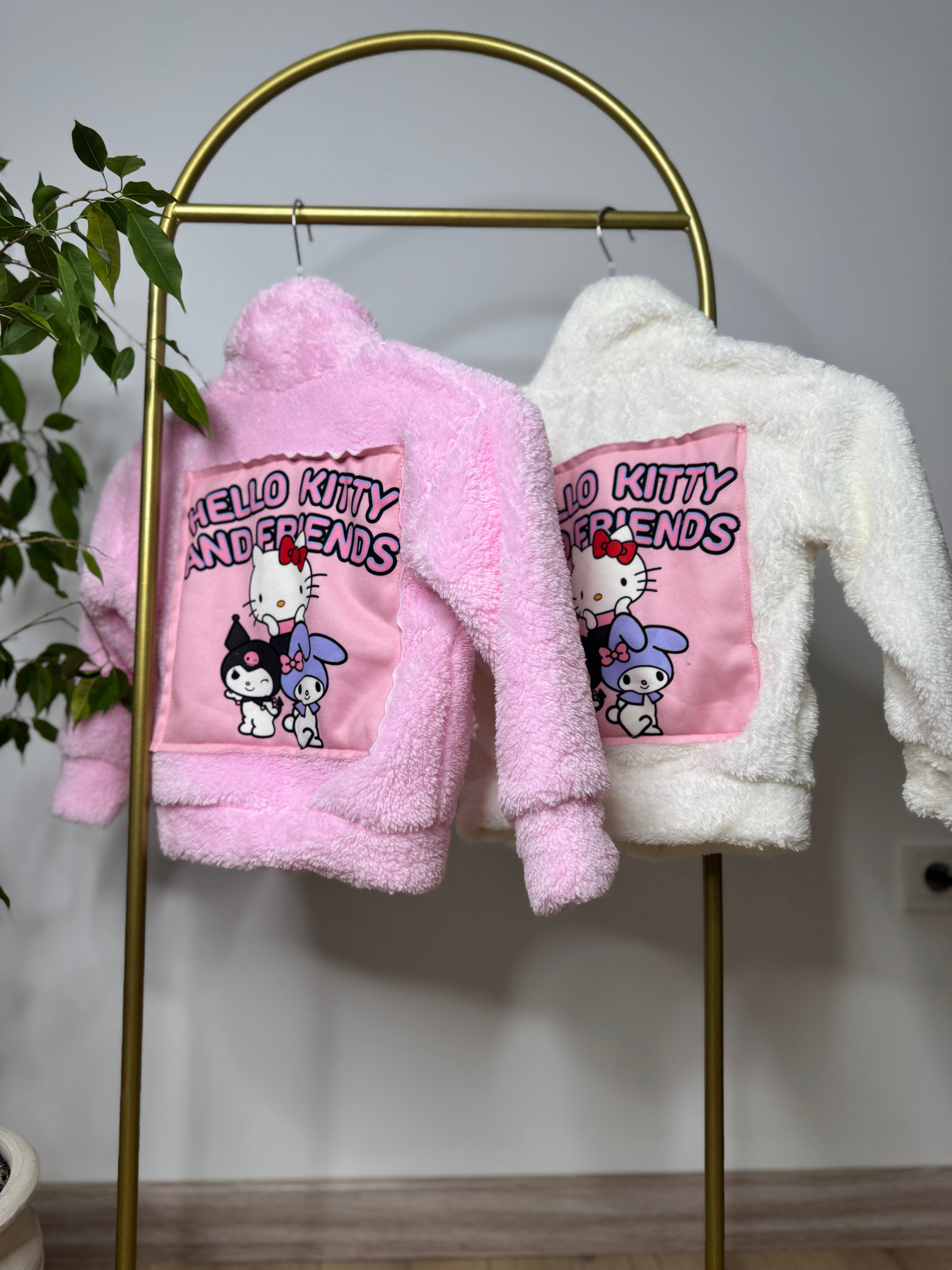 Hello Kitty Pembe Peluş Hırka