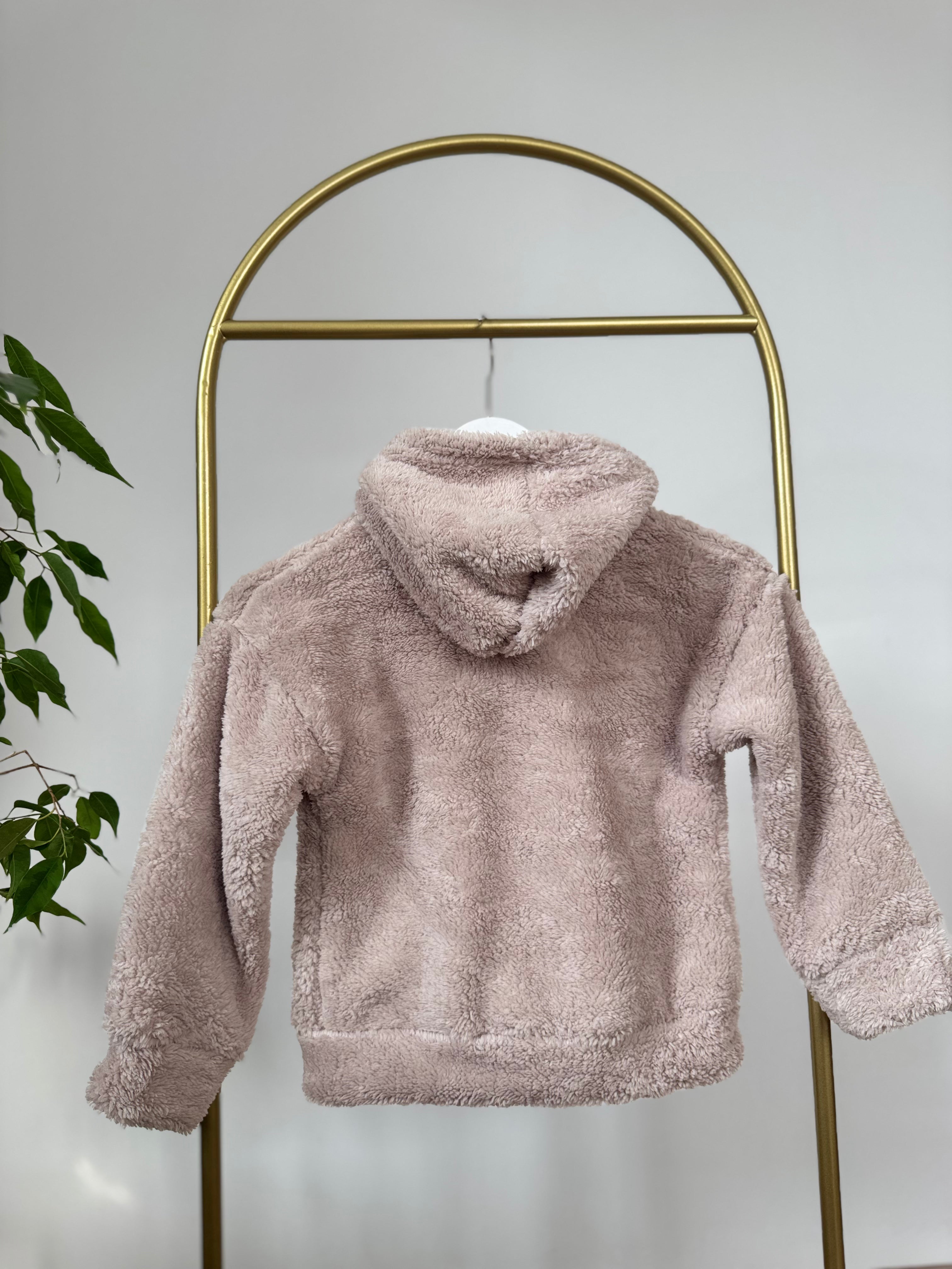 Unisex Kapüşonlu Peluş Hırka