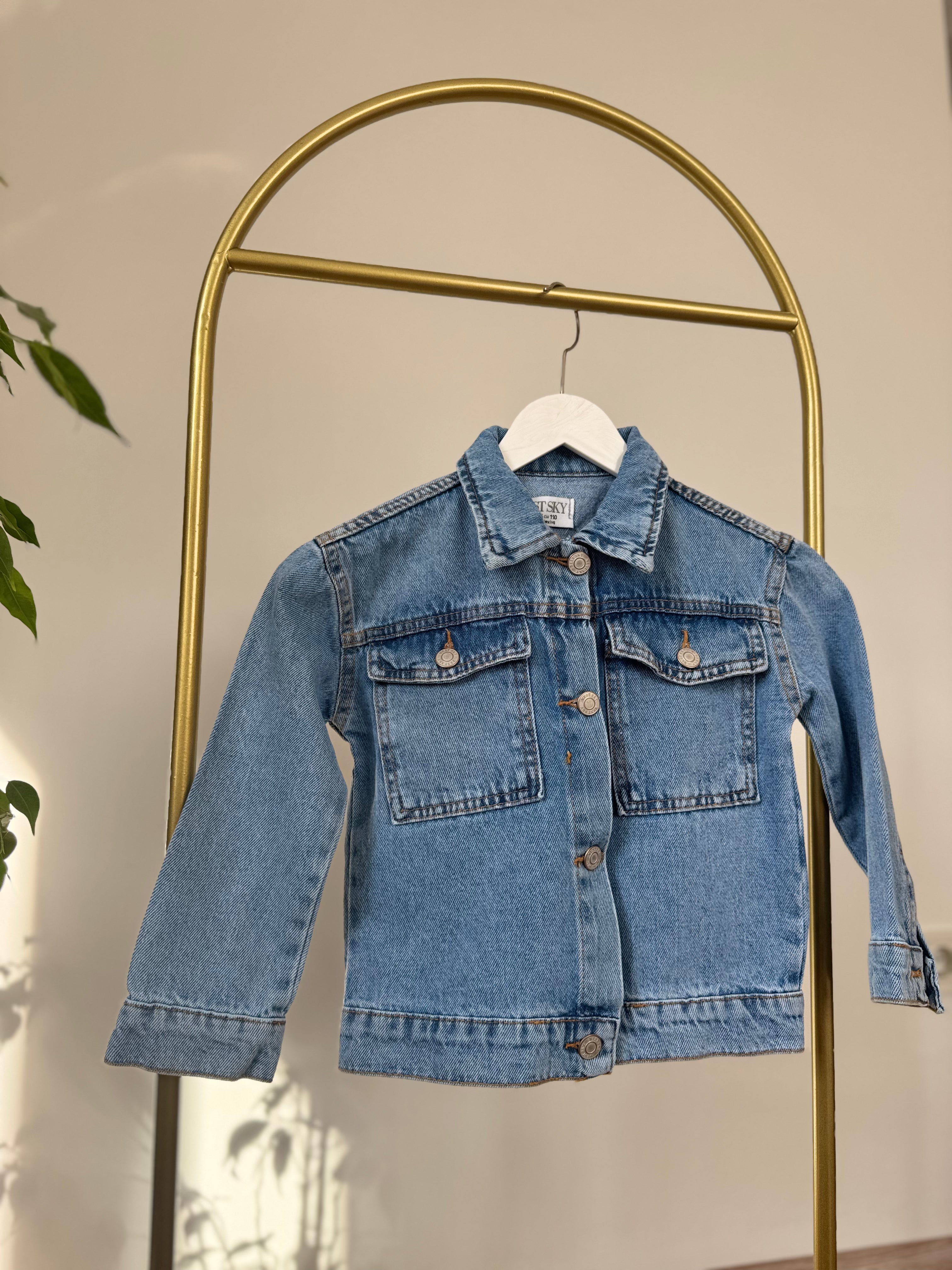 Taşlı Mickey Denim Ceket