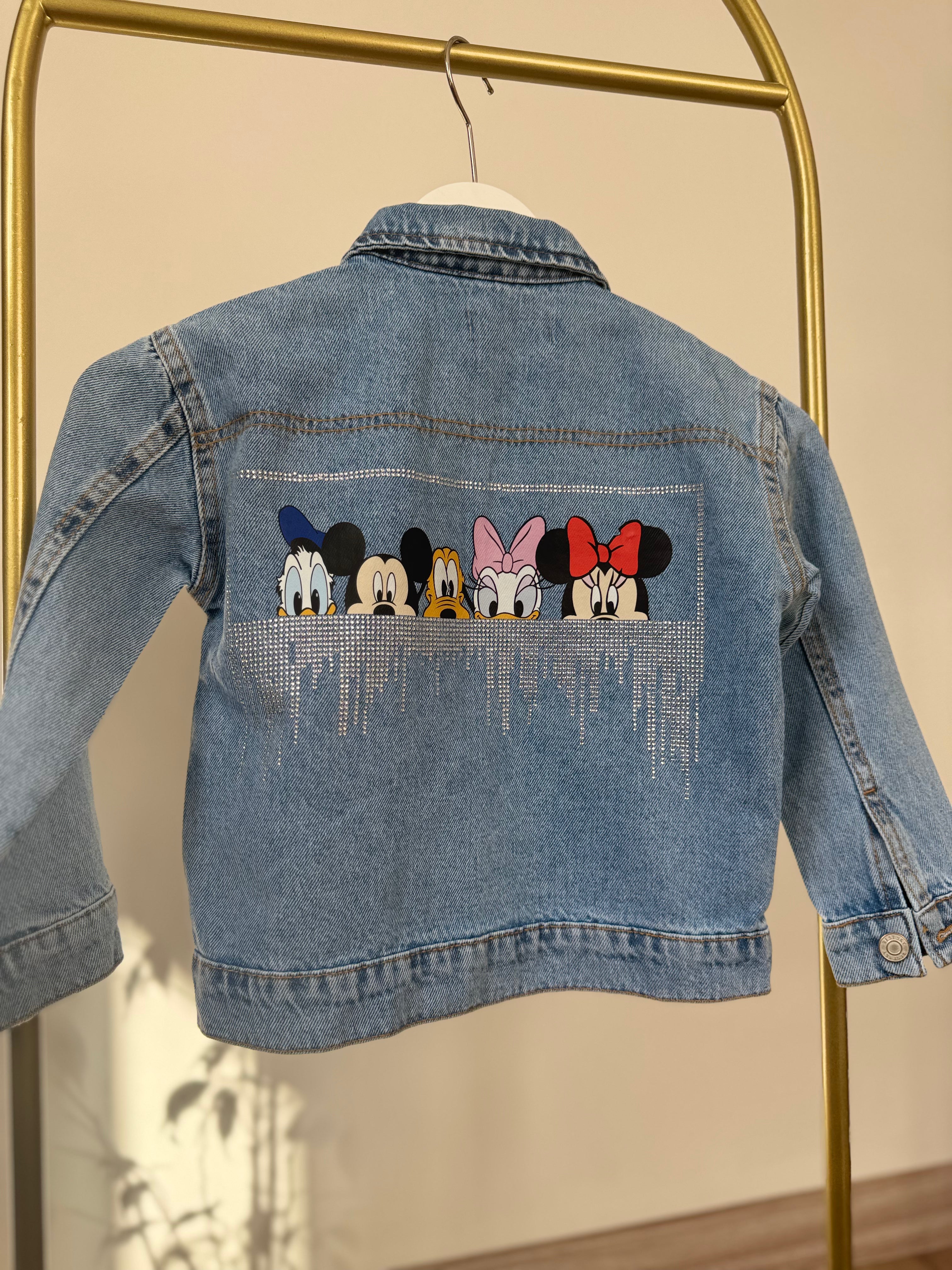 Taşlı Mickey Denim Ceket