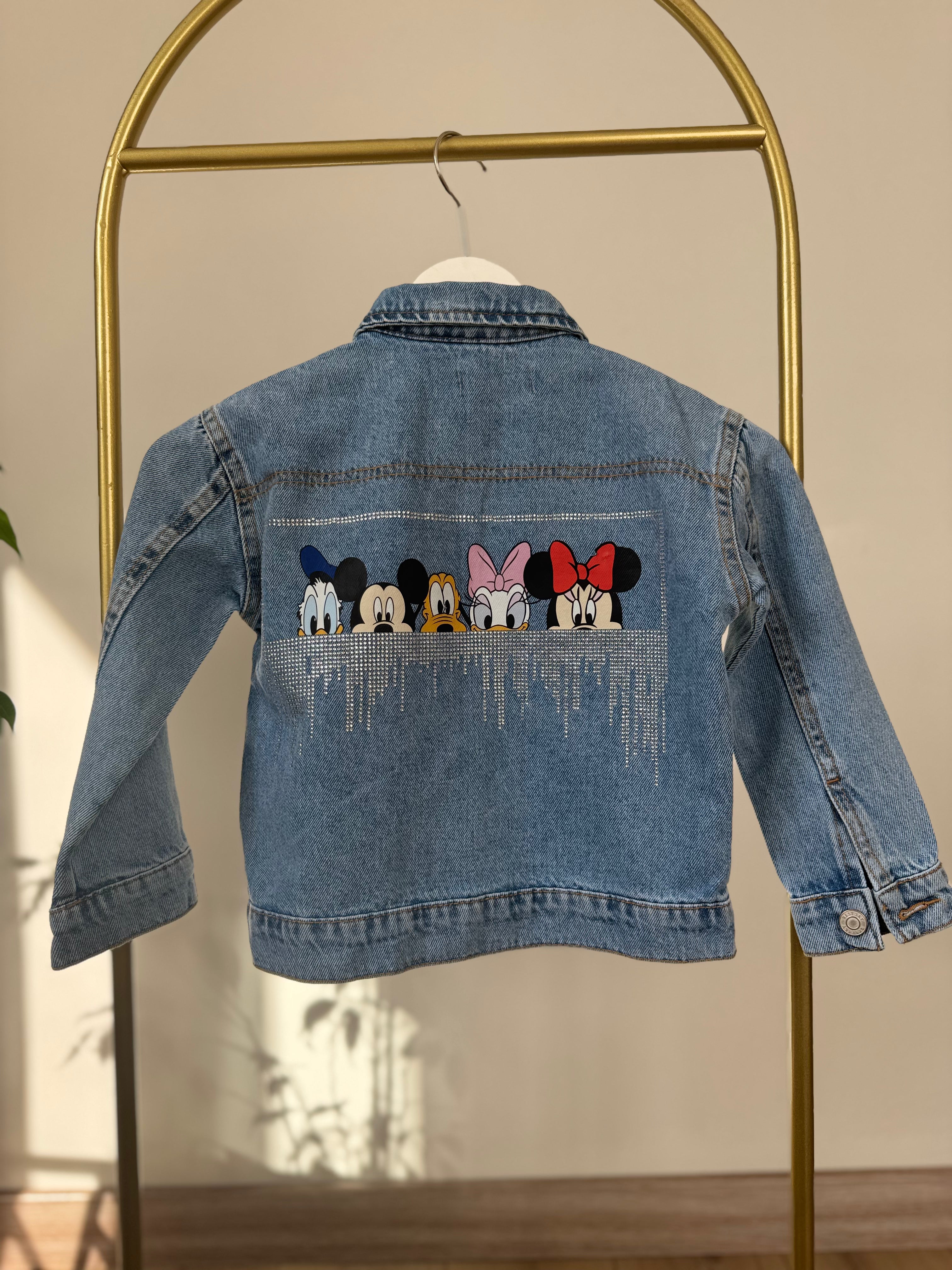 Taşlı Mickey Denim Ceket