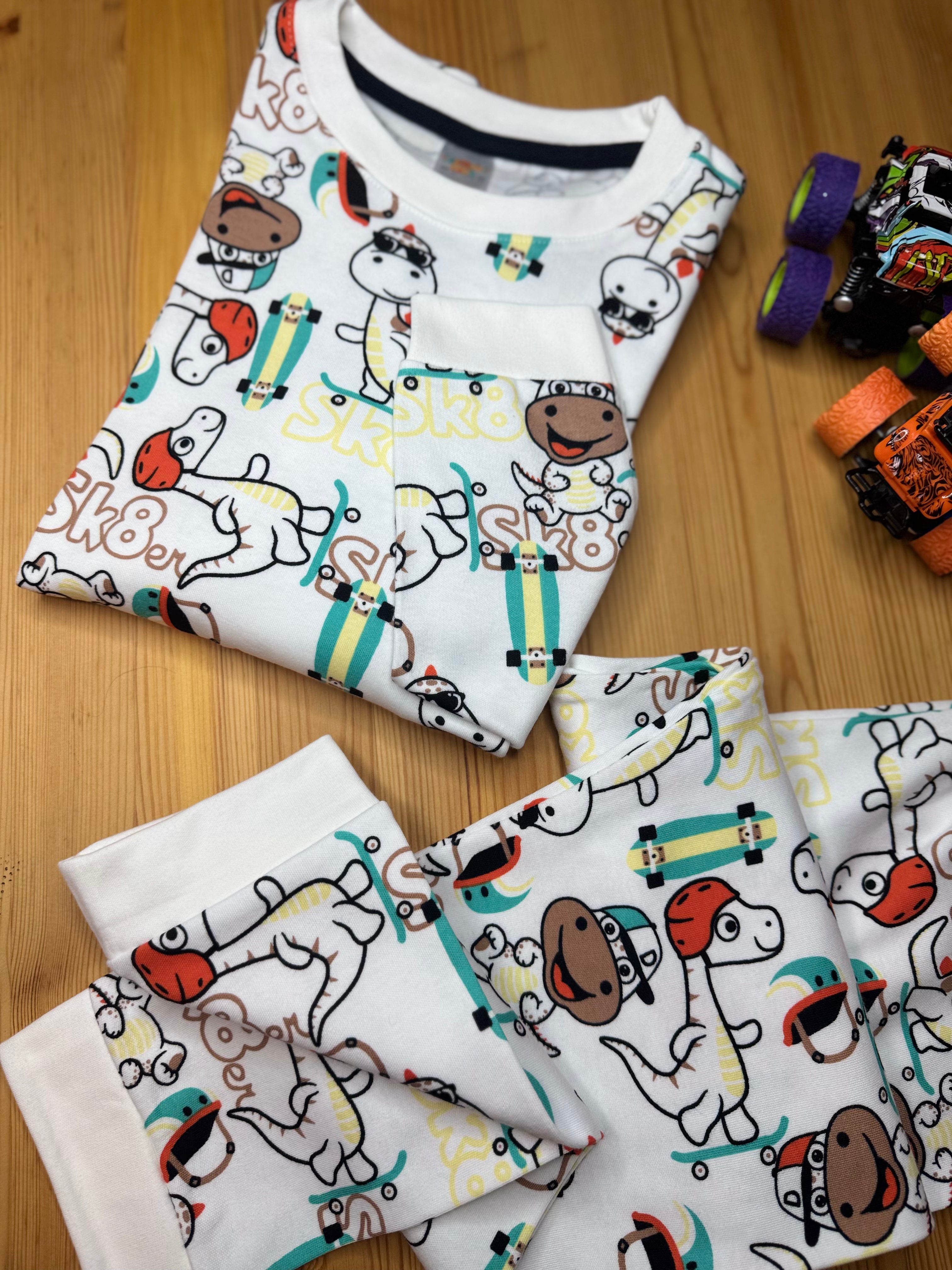 Dinozor Baskılı Pijama Takımı