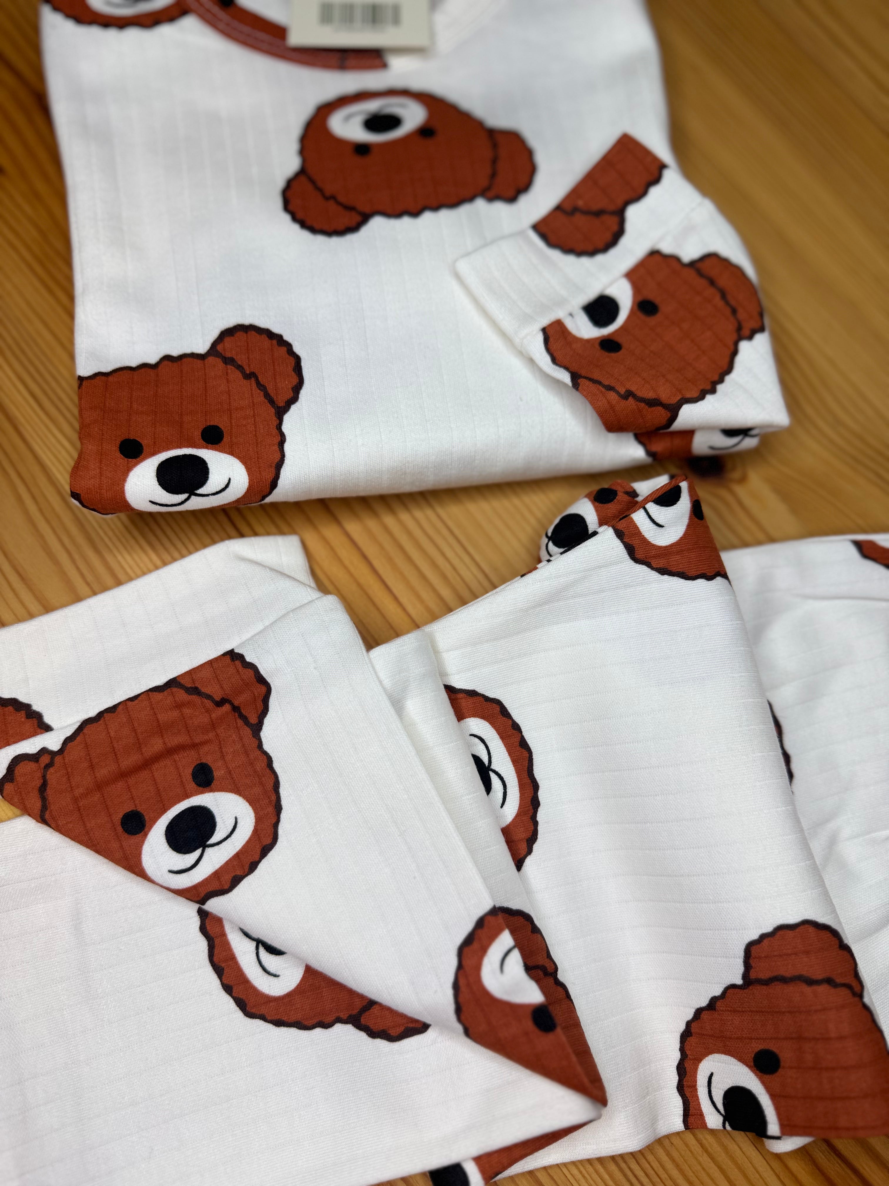 Ayıcık Baskılı Pijama Takımı