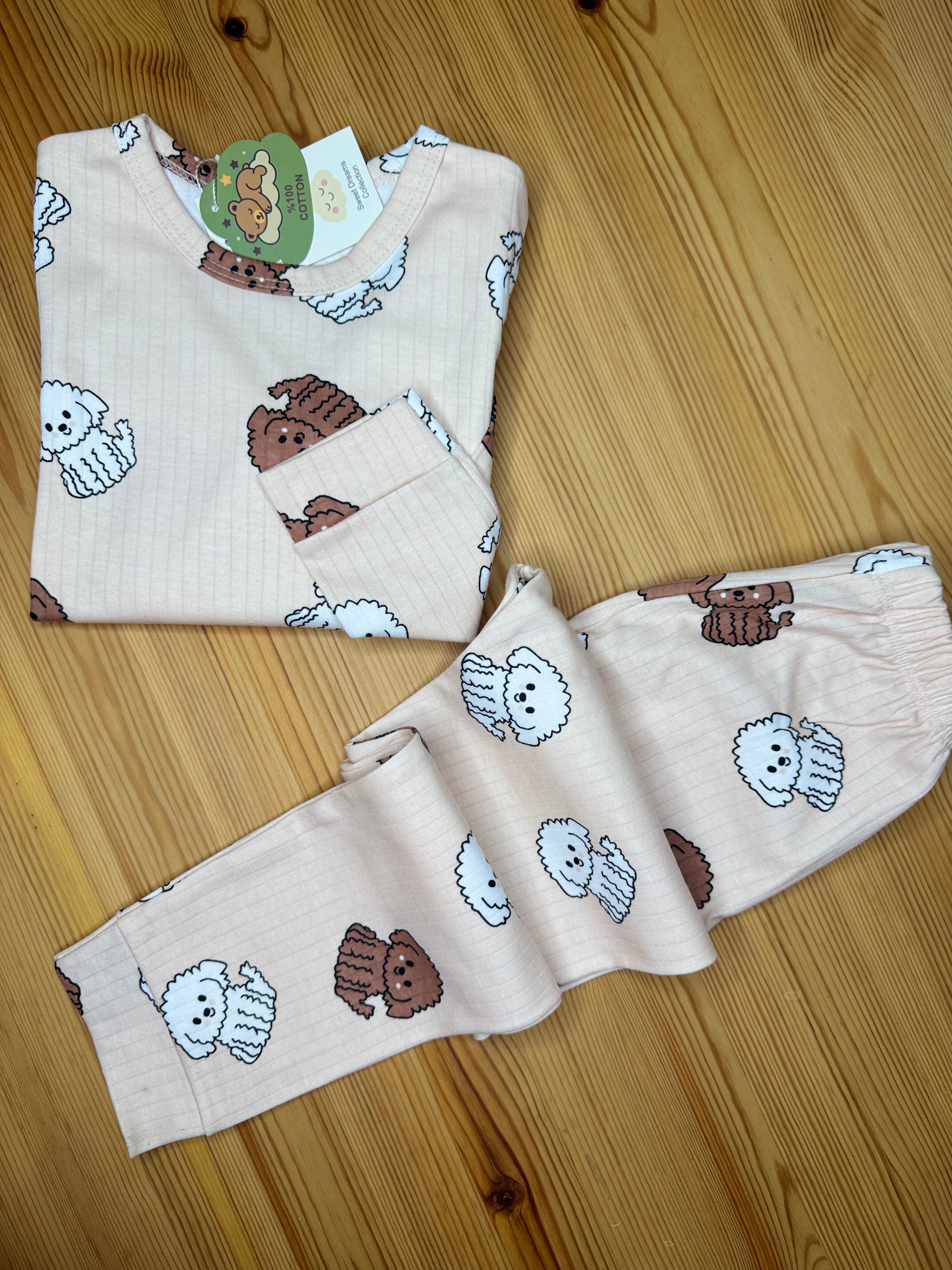 Köpek Baskılı Pijama Takımı