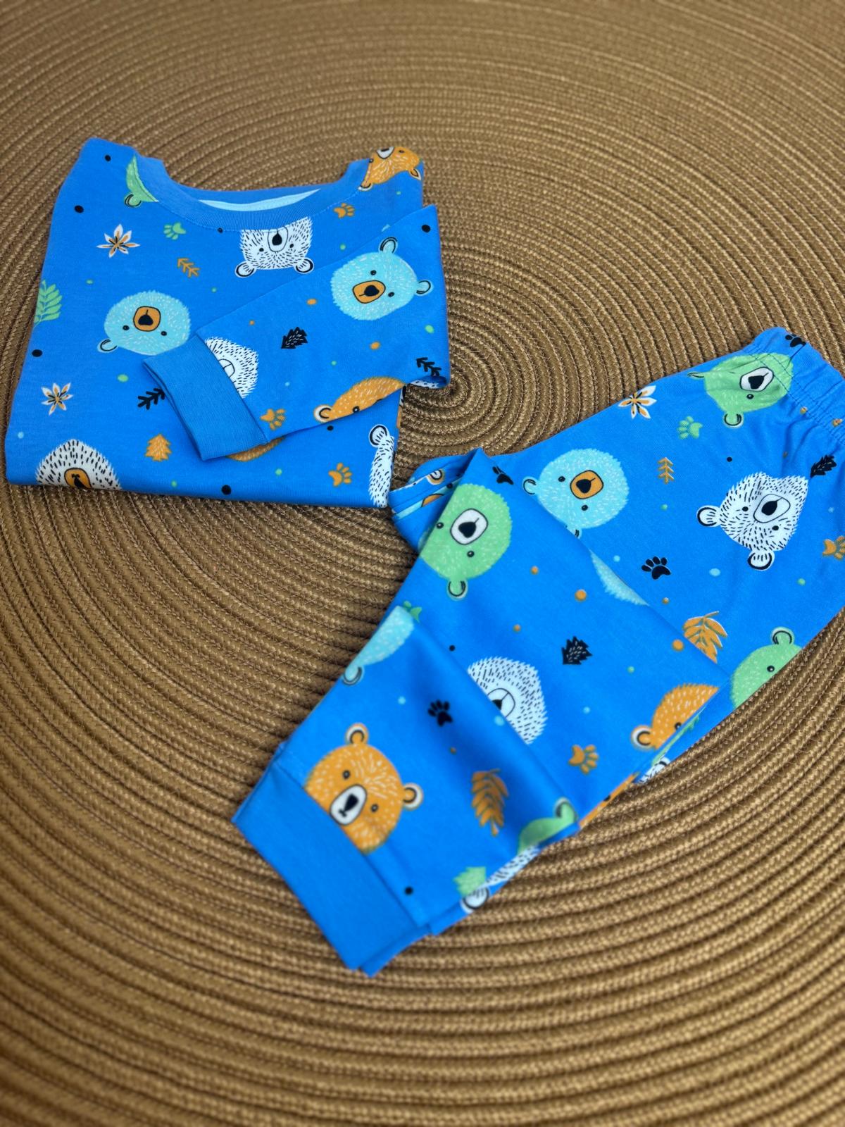 Ayıcık Baskılı Erkek Çocuk Pijama Takımı