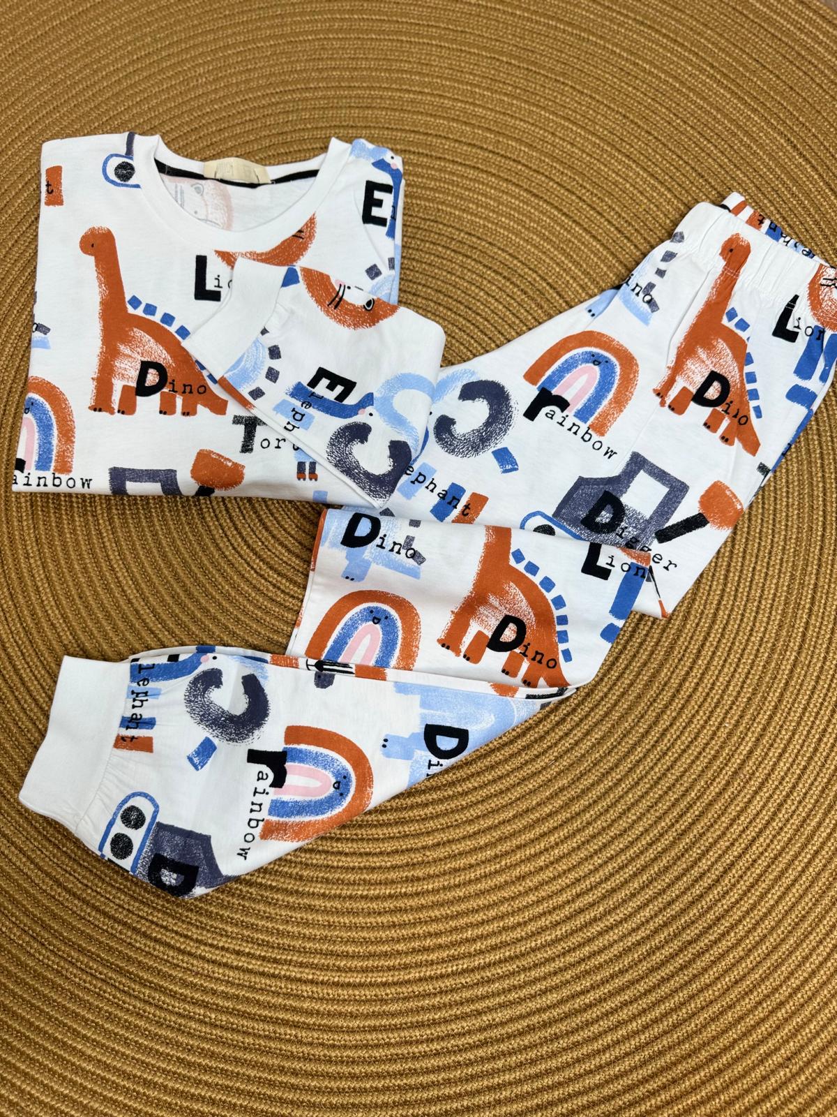 Dinozor Baskılı Pijama Takımı