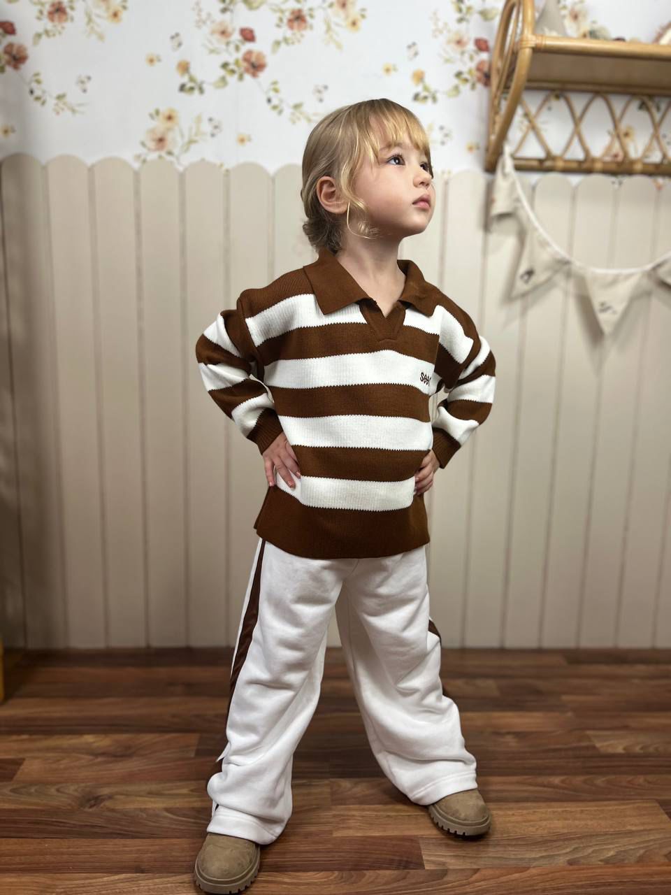 Çizgili Kazak Eşofman Takım