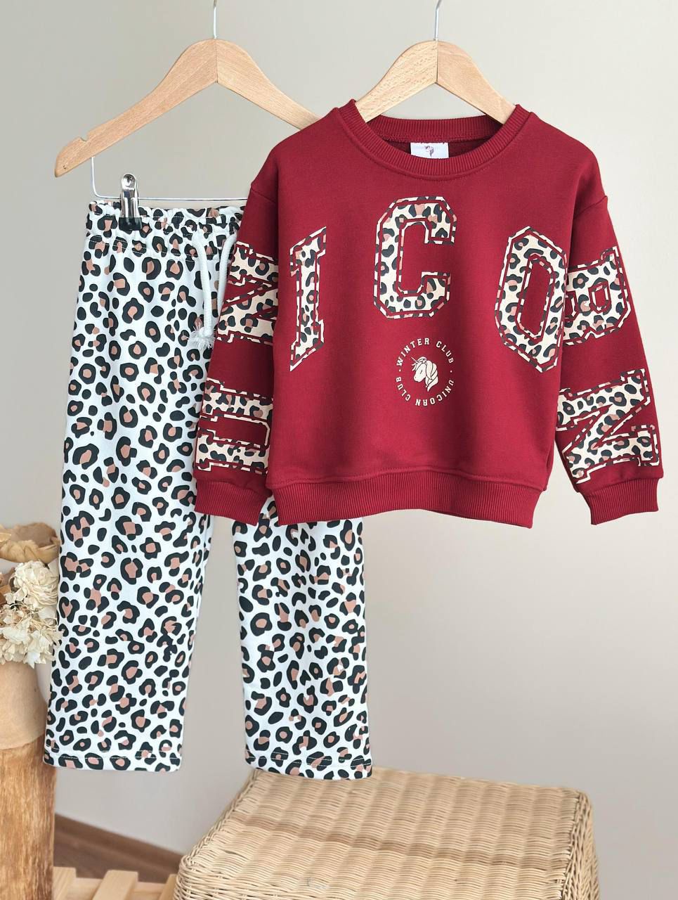 Leopar İspanyol Paça Taytlı Takım