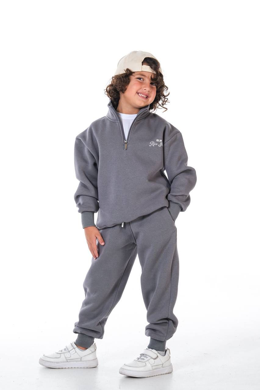 Unisex Yarım Fermuarlı Eşofman Takımı