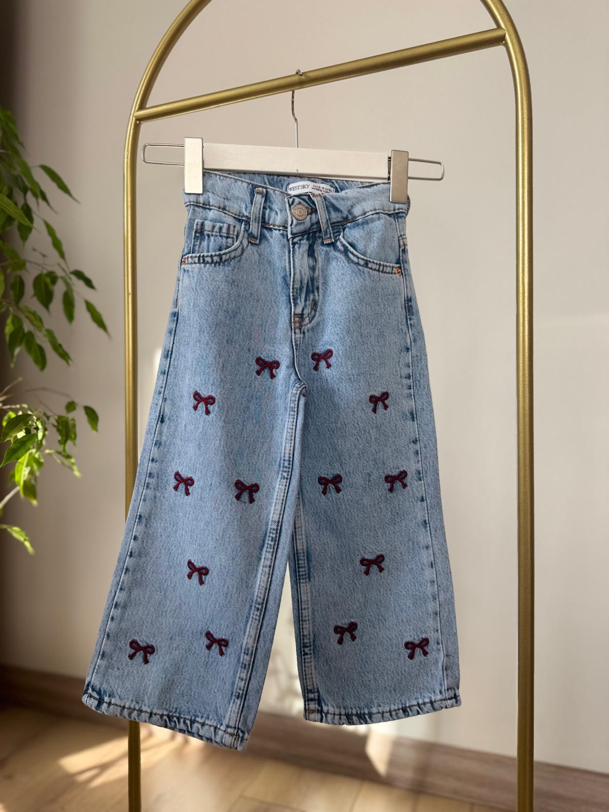 Kurdela İşlemeli İspanyol Paça Pantolon