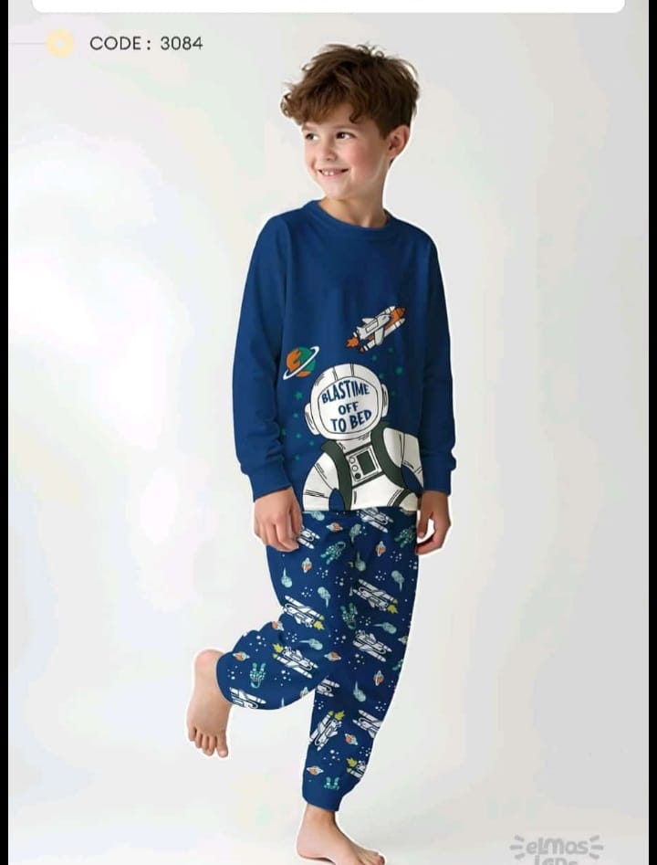 Astronot Baskılı Pijama Takımı