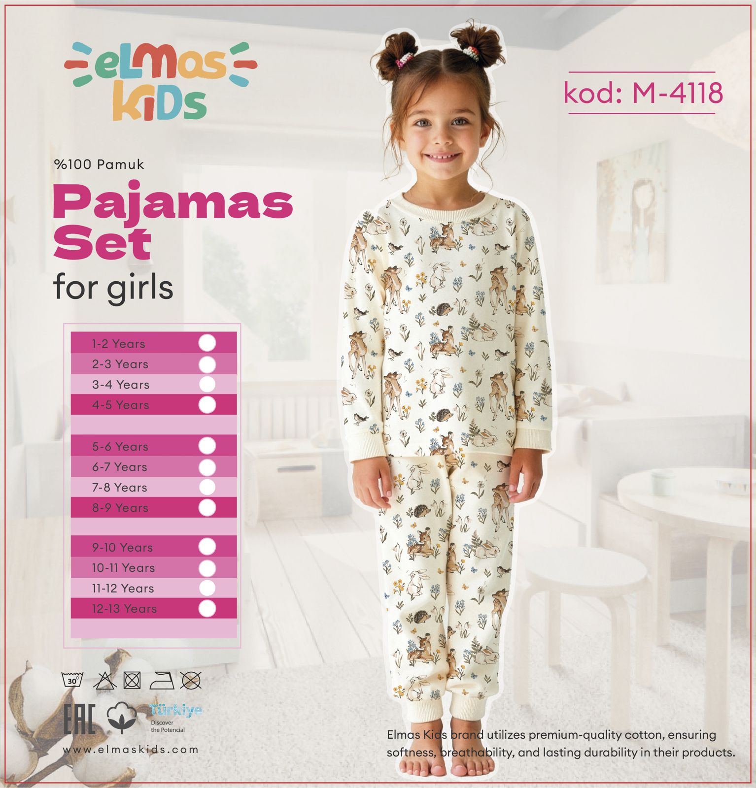 Bambi Baskılı Pijama Takımı