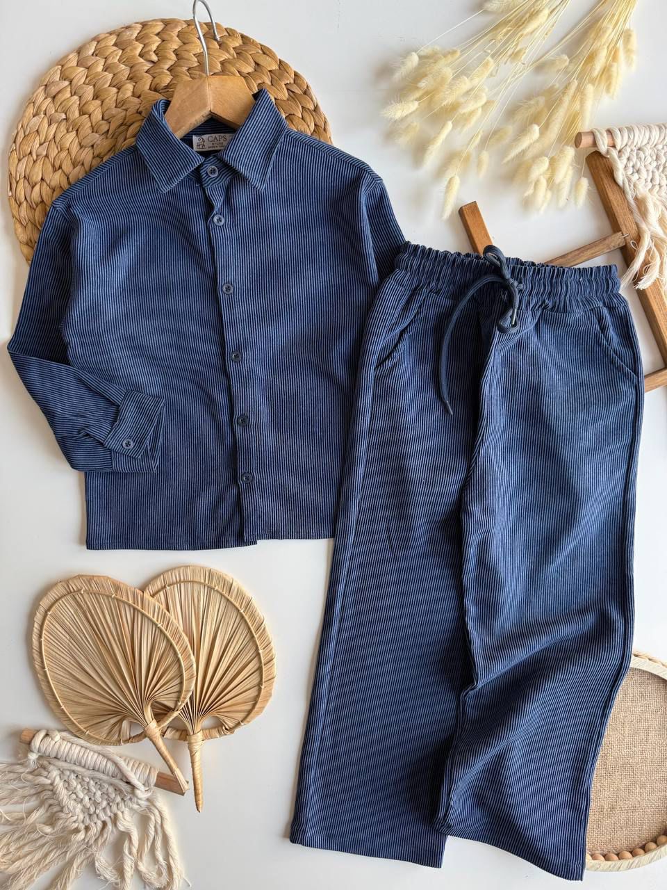 Kadife Lacivert Takım