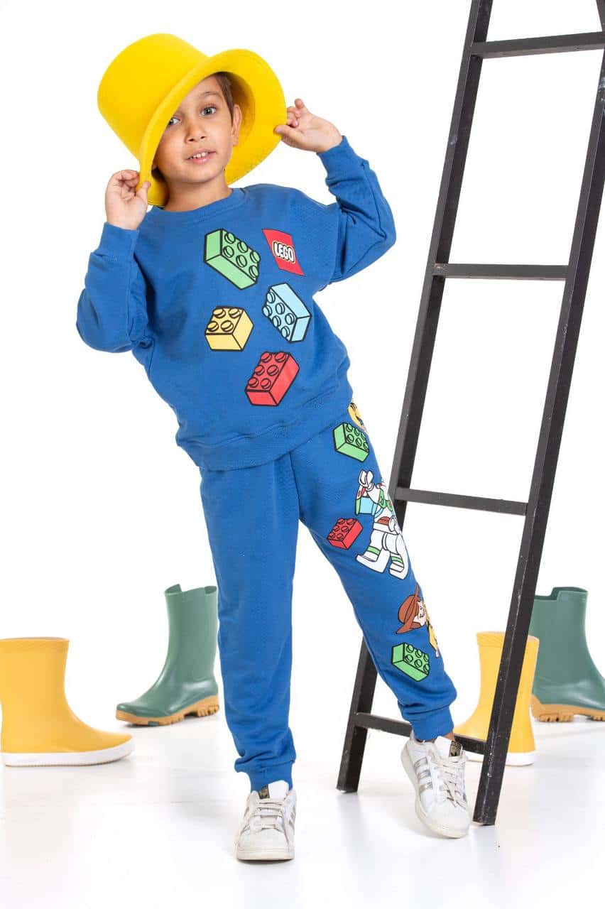 Lego Baskılı Mavi Eşofman Takımı GE-3007