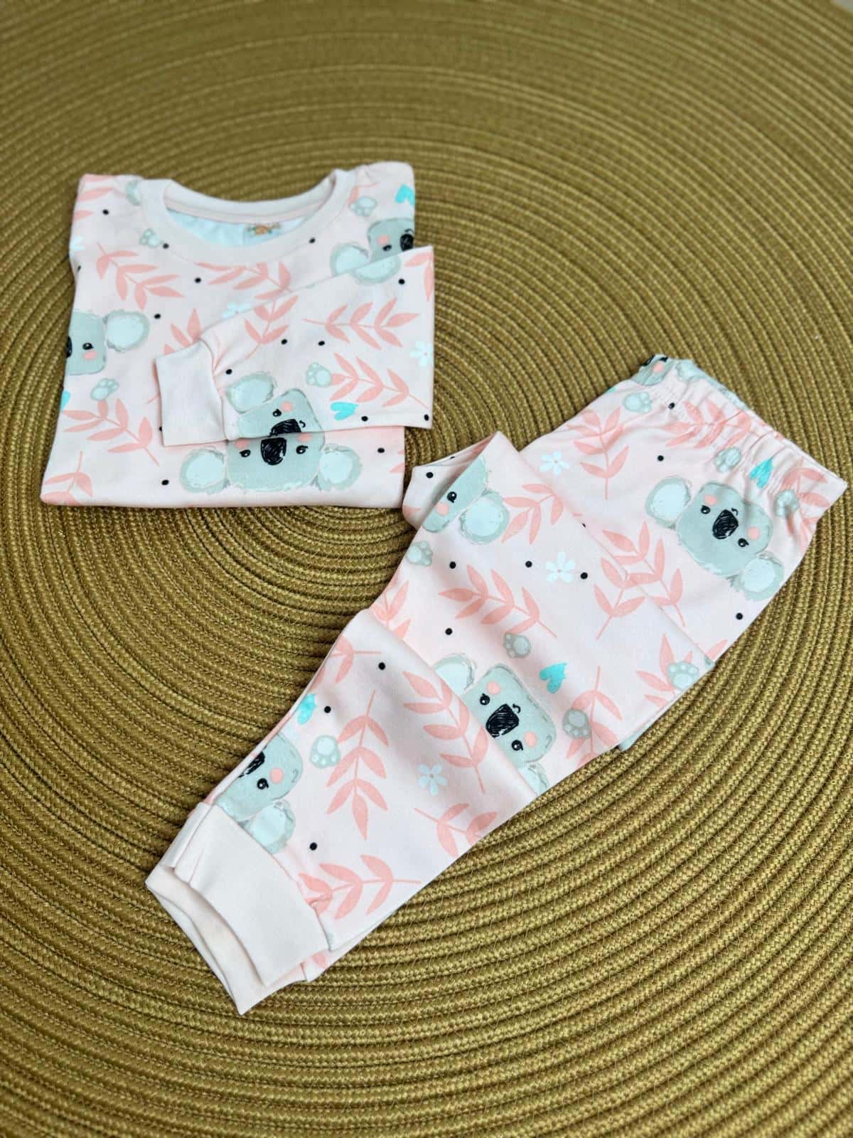 Koala Baskılı Kız Çocuk Pijama Takımı