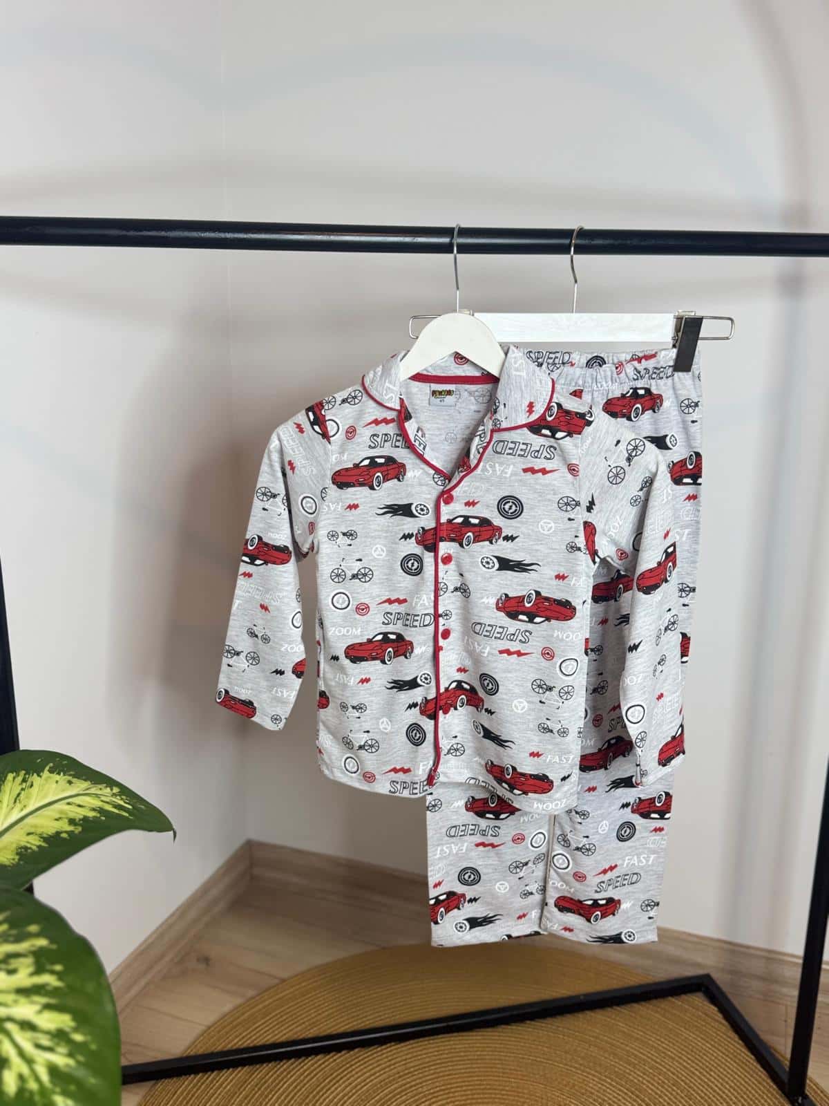 Cars Önden Düğmeli Pijama Takımı