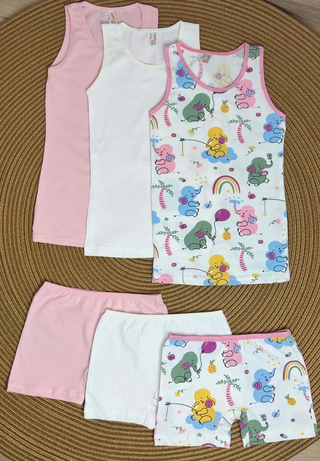 Fil Baskılı 3'lü Atlet-Boxer Takım